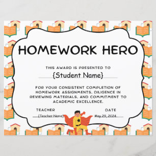 Hausaufgaben Hero Student Recognition Award