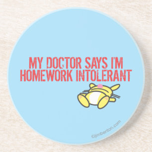 Hausaufgaben Intollerant Sandstein Untersetzer