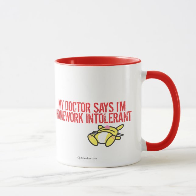 Hausaufgaben Intollerant Tasse (Rechts)