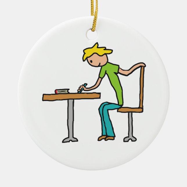 Hausaufgaben Keramik Ornament (Vorne)