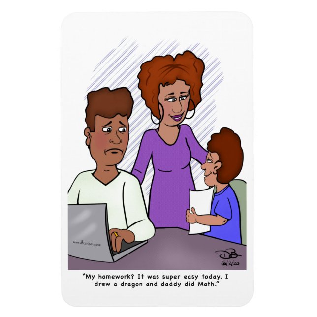 Hausaufgaben Magnet (Vertikal)