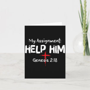 Hausaufgabenhilfe Genesis 2_18 Christlicher Glaube Karte