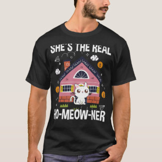 Hausbesitzer Katze Immobilienkäufer Stolz auf da T-Shirt