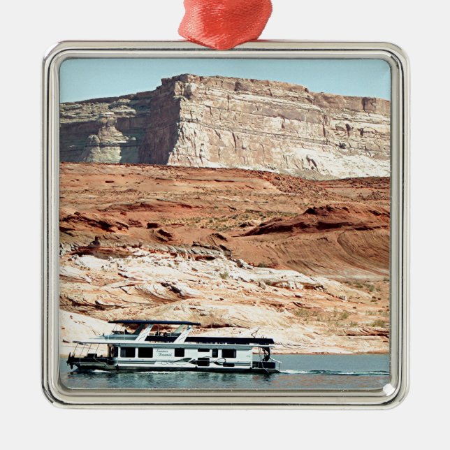 Hausboot, See Powell, Arizona, USA 7 Ornament Aus Metall (Vorne)