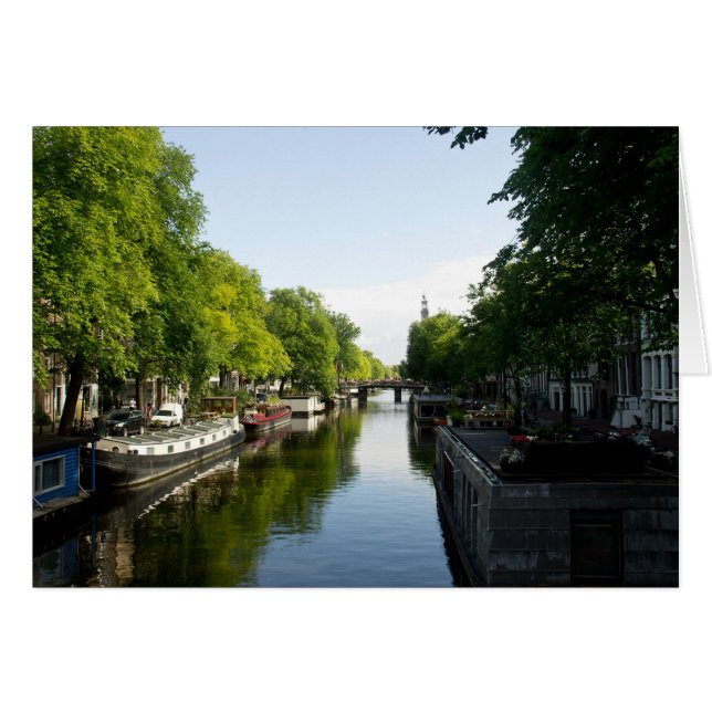Hausboote auf dem Amsterdamer Kanal (Vorderseite (Horizontal))