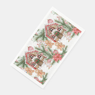 Häuschen aus Zuckerstangen, Gummibärchenmann, Weih Serviette