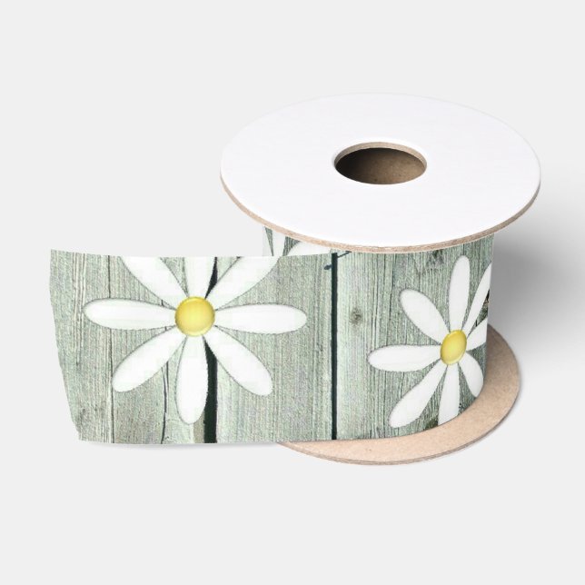 Häuschen Gänseblümchen Satinband (Spule)