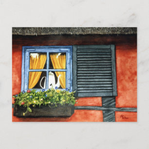 Häuschenfenster Postkarte