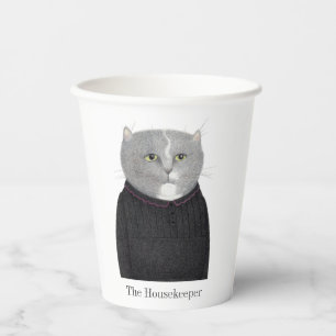 HÄUSEKEEPER CAT-Papieraufkleber Pappbecher
