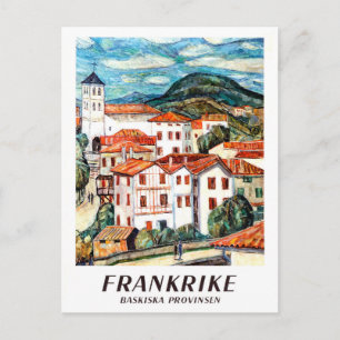 Häuser an der Côte-Basque, Frankreich Postkarte
