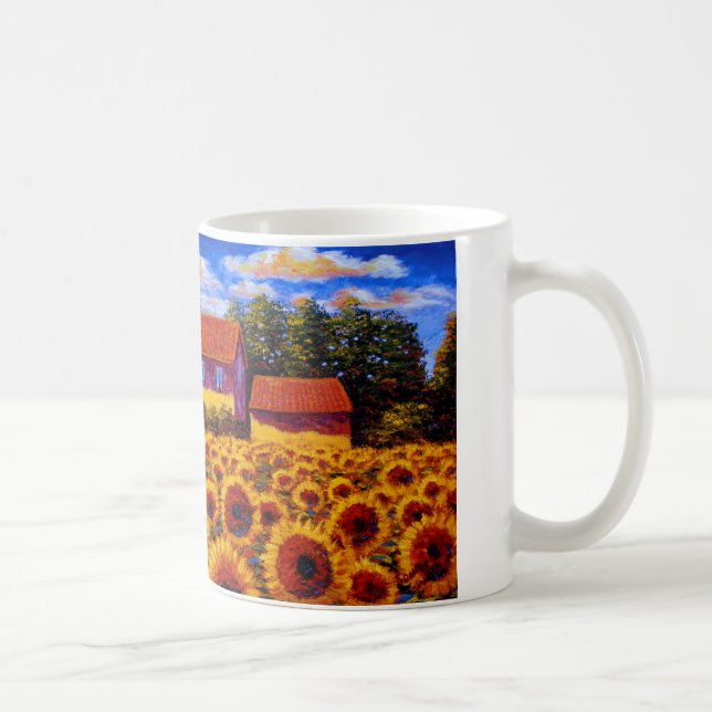 Häuser auf dem Sonnenblume-Gebiet Kaffeetasse (Rechts)