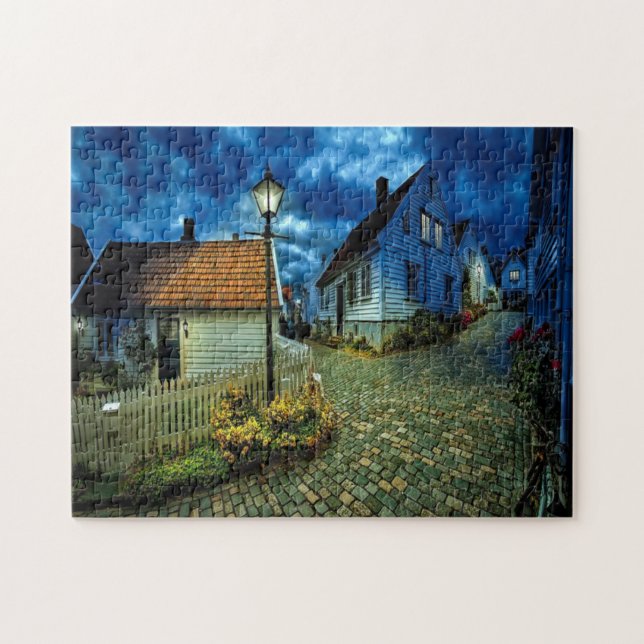 Häuser auf Steinstraßen (Horizontal)