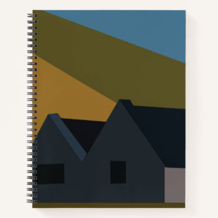 Häuser Berge Natur Notizbuch