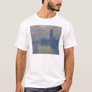 Häuser Claude Monets   des Parlaments, stürmisch T-Shirt