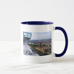 Häuser der Parlamentsansicht vom London mustern Tasse