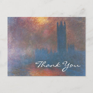 Häuser des Parlaments, London von Monet, Danke Postkarte