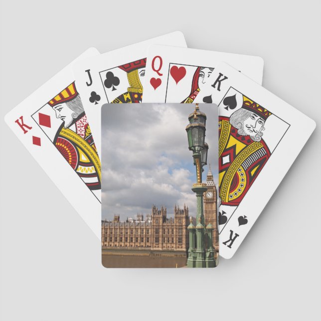 Häuser des Parlaments und des Big Bens in Spielkarten (Rückseite)