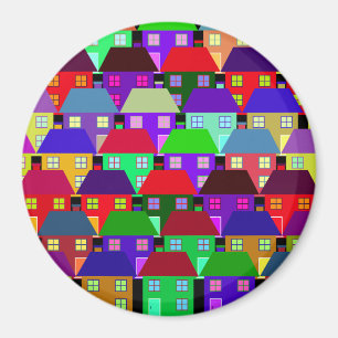 HÄUSER FARBHAFTE ZUHAUSE COMMUNITY MAGNET