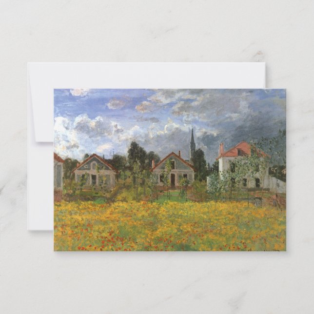 Häuser in Argenteuil by Monet, Adresänderung Ankündigung (Vorderseite)