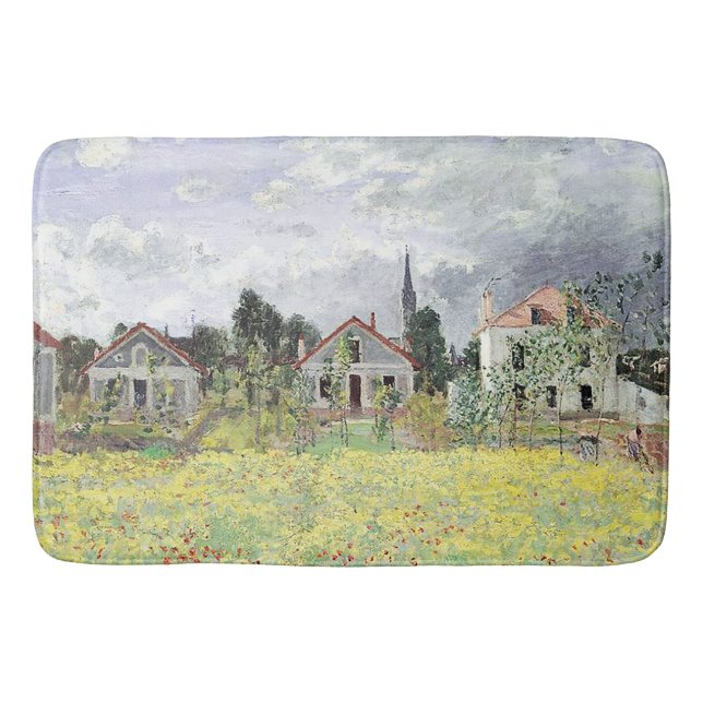 Häuser in Argenteuil Claude Monet Badematte (Vorderseite)