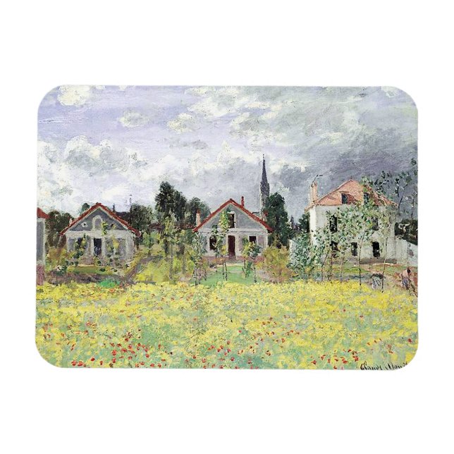 Häuser in Argenteuil Claude Monet Magnet (Horizontal)