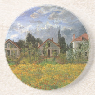 Häuser in Argenteuil von Claude Monet Sandstein Untersetzer