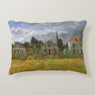 Häuser in Argenteuil von Claude Monet Zierkissen