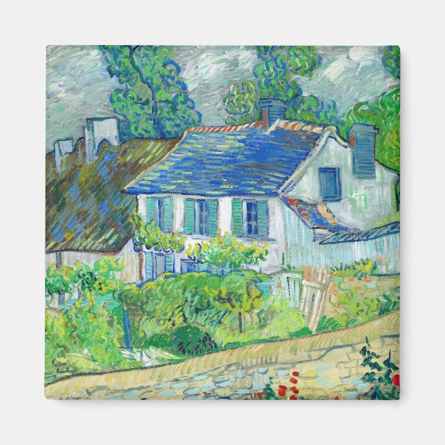 Häuser in Auvers, 1890 von Vincent van Gogh Magnet (Vorne)