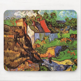 Häuser in Auvers durch Vincent van Gogh Mousepad