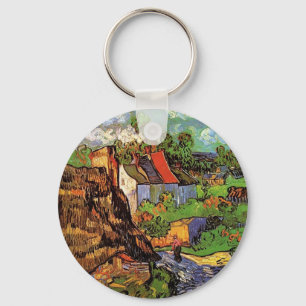 Häuser in Auvers, Vincent van Gogh. Dorf Schlüsselanhänger