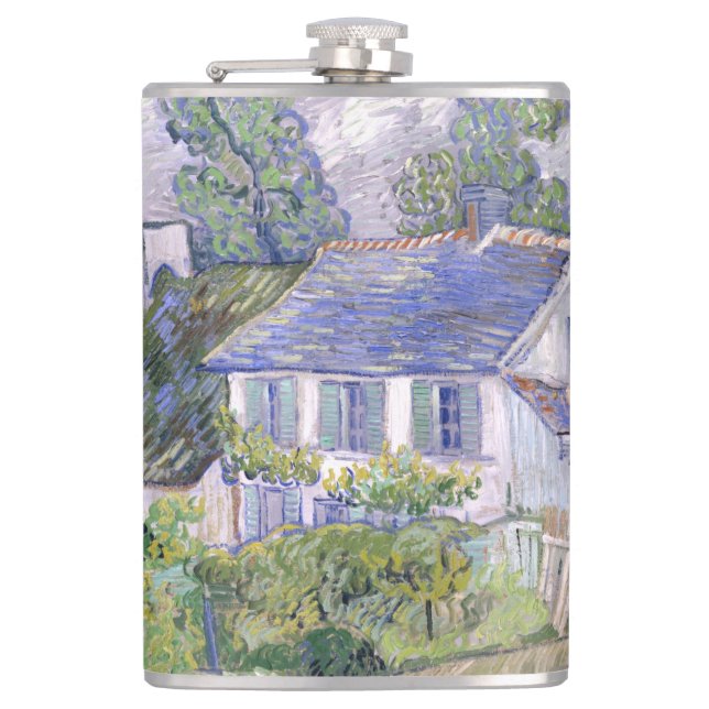 Häuser in Auvers Vincent van Gogh Flachmann (Vorderseite)