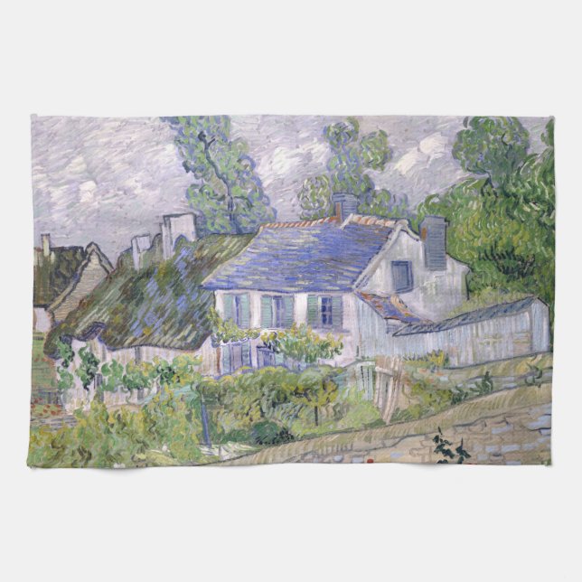 Häuser in Auvers Vincent van Gogh Geschirrtuch (Horizontal)