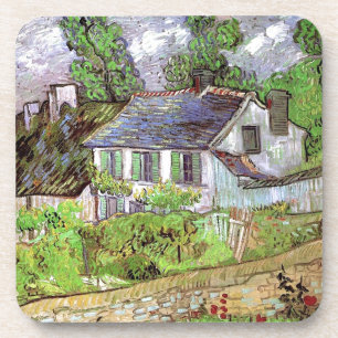 Häuser in Auvers, Vincent van Gogh. Getränkeuntersetzer