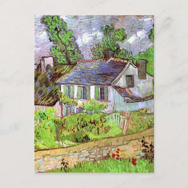 Häuser in Auvers, Vincent van Gogh Postkarte (Vorderseite)