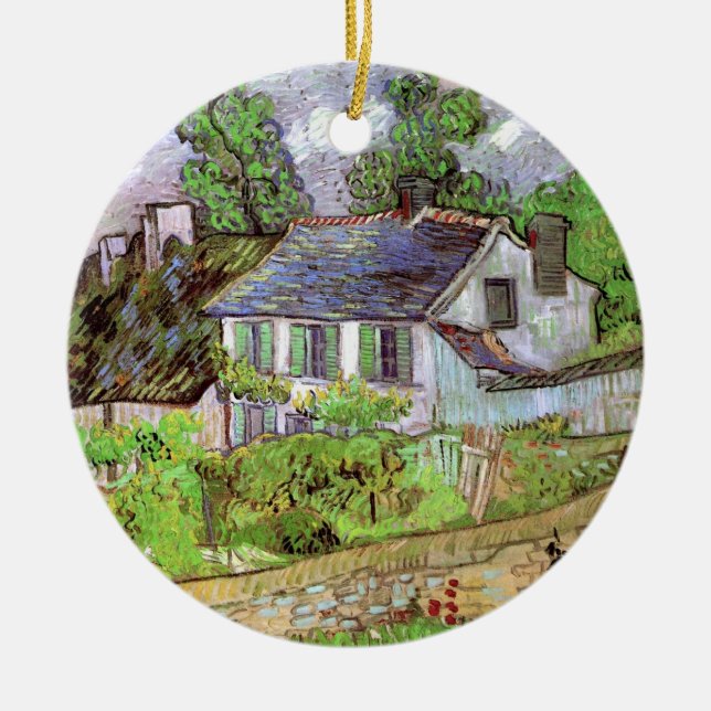 Häuser in Auvers von Vincent van Gogh Keramik Ornament (Vorne)