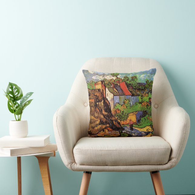 Häuser in Auvers von Vincent van Gogh Kissen (Stuhl )