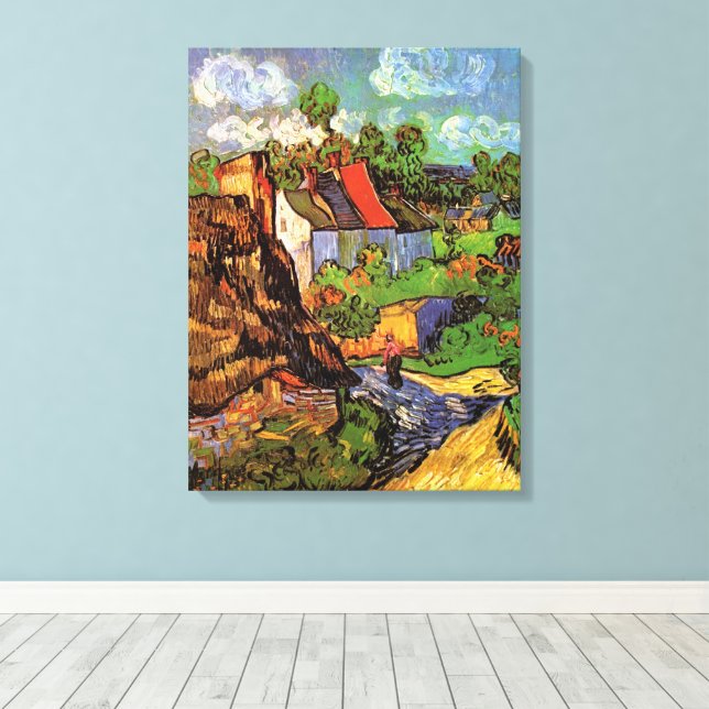 Häuser in Auvers von Vincent van Gogh Leinwanddruck (Insitu (Holzboden))