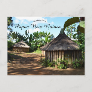 Häuser in Goroka in Papua Neue Guinea Postkarte