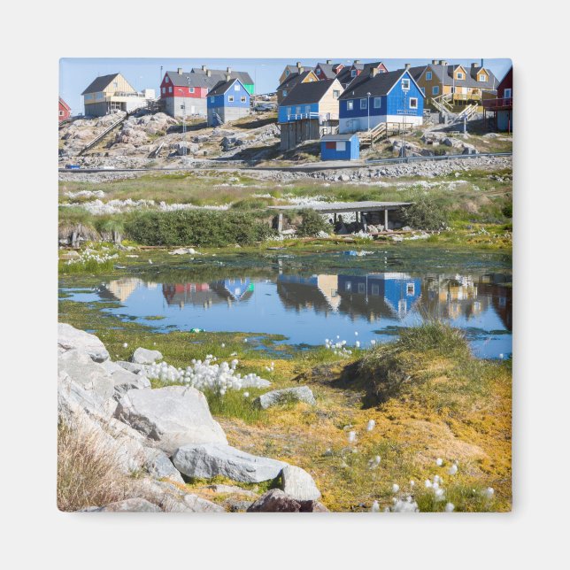 Häuser in Grönland Magnet (Vorne)