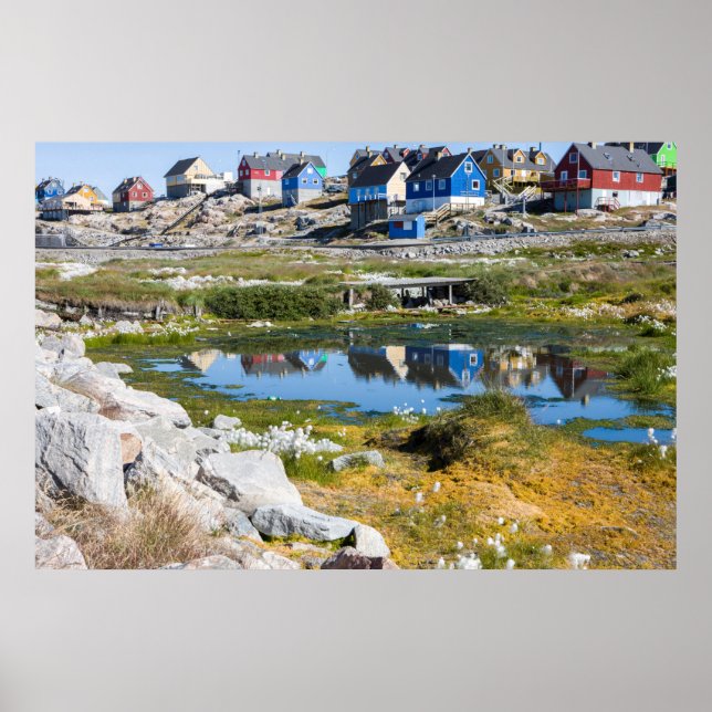 Häuser in Grönland Poster (Vorne)