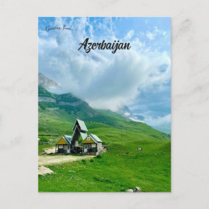 Häuser in Laza Qusar Aserbaidschan Postkarte