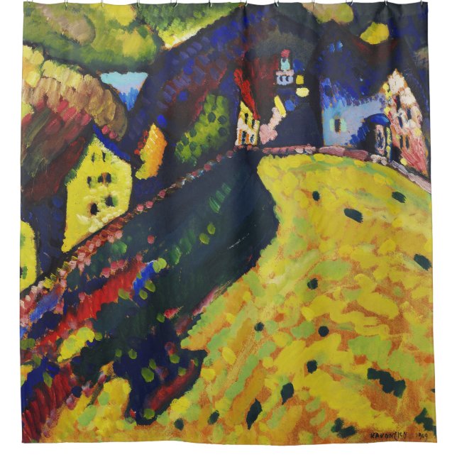 Häuser in Murnau - Wassily Kandinsky Duschvorhang (Vorderseite)