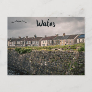 Häuser in Wales Postkarte