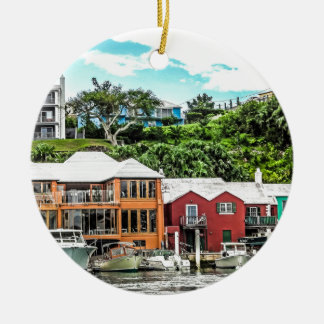 Häuser nähern sich Hamilton Keramikornament