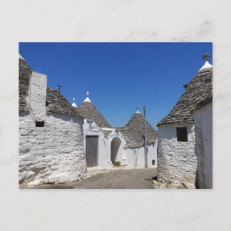 Häuser Trulli in Alberobello, Puglia, Postkarte