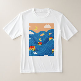 Häuser und Boote T-Shirt