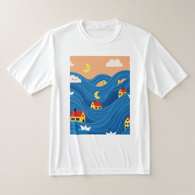 Häuser und Boote T-Shirt (Ablage )