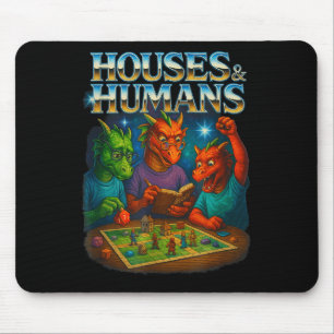 Häuser und Menschen Lustiges Gaming-RPG-Gamer Männ Mousepad