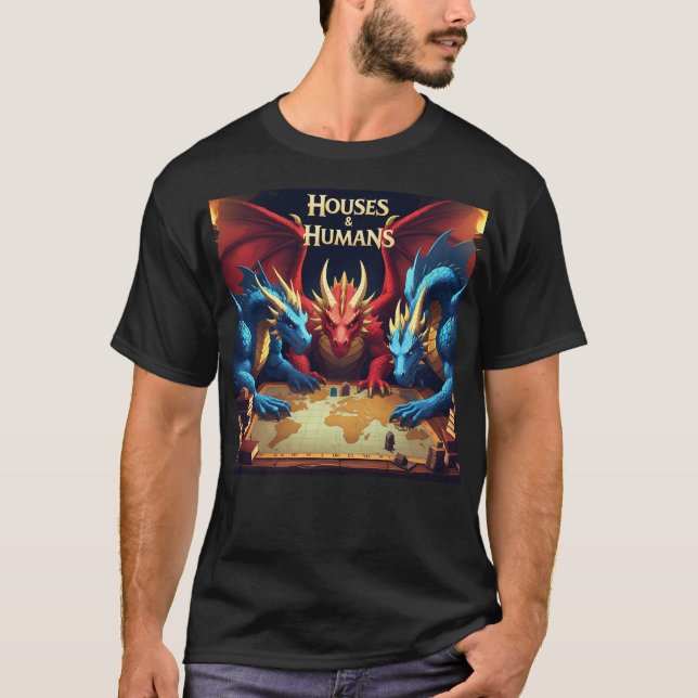 Häuser und Menschen T-Shirt (Vorderseite)