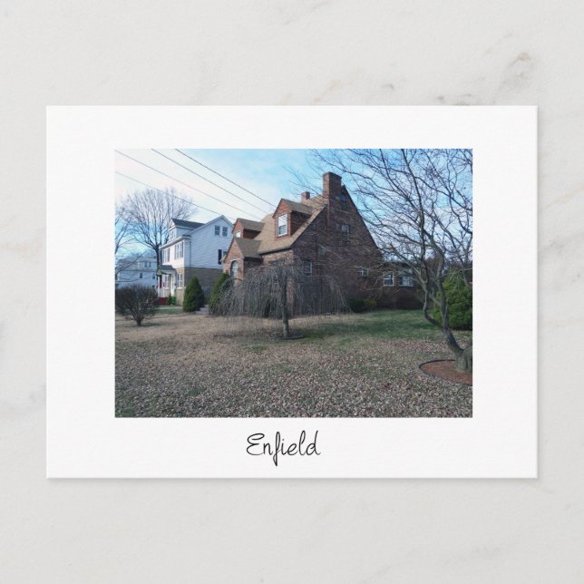 Häuser von Enfield. Postkarte anschließen. (Vorderseite)